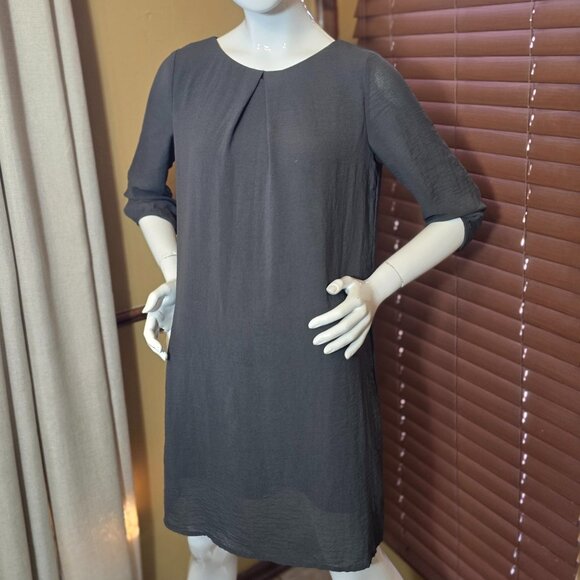 H&M Dark Gray Sheer Dress size 8 - Picture 1 of 7